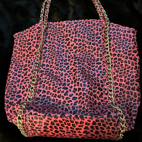 Amrita pink leopard tote - Picture 2 of 5